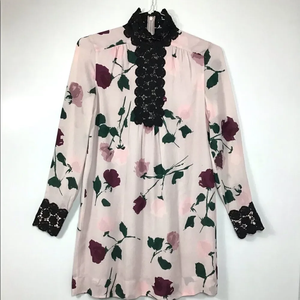 Kate Spade Pink Diletta Rose Mini Dress From The Madison Ave Collection Size 0